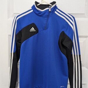 Adidas Blue‎ ClimaCool Long Sleeve Pullover Youth Medium
